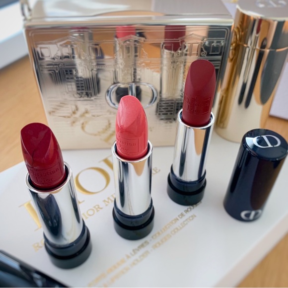ROUGE DIOR NEW Sealed Limited Edition Minaudiere Lipstick Set Clutch Gold Red - Picture 8 of 14